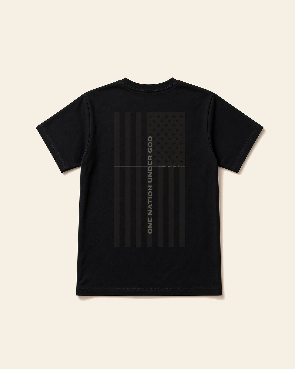 In God We Trust - Adult Everyday Cotton Tee, black, back