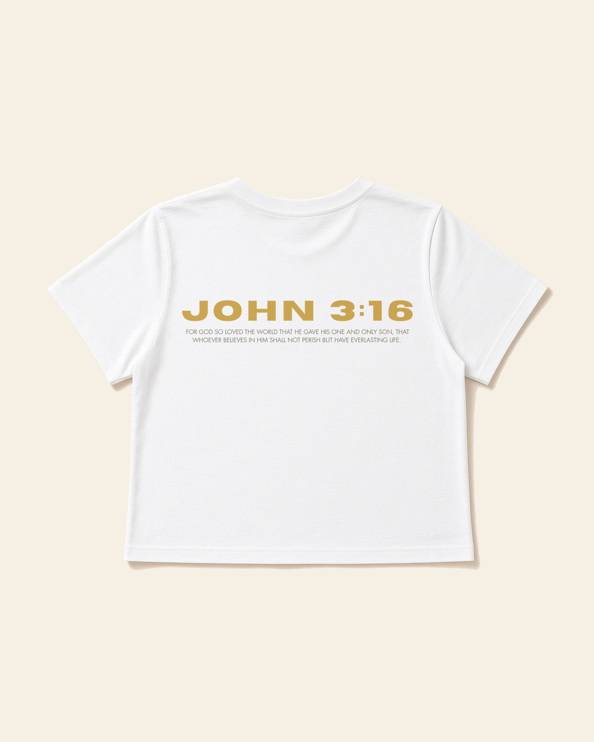 John 3:16 - Women's Modern Fit Tee, white, back