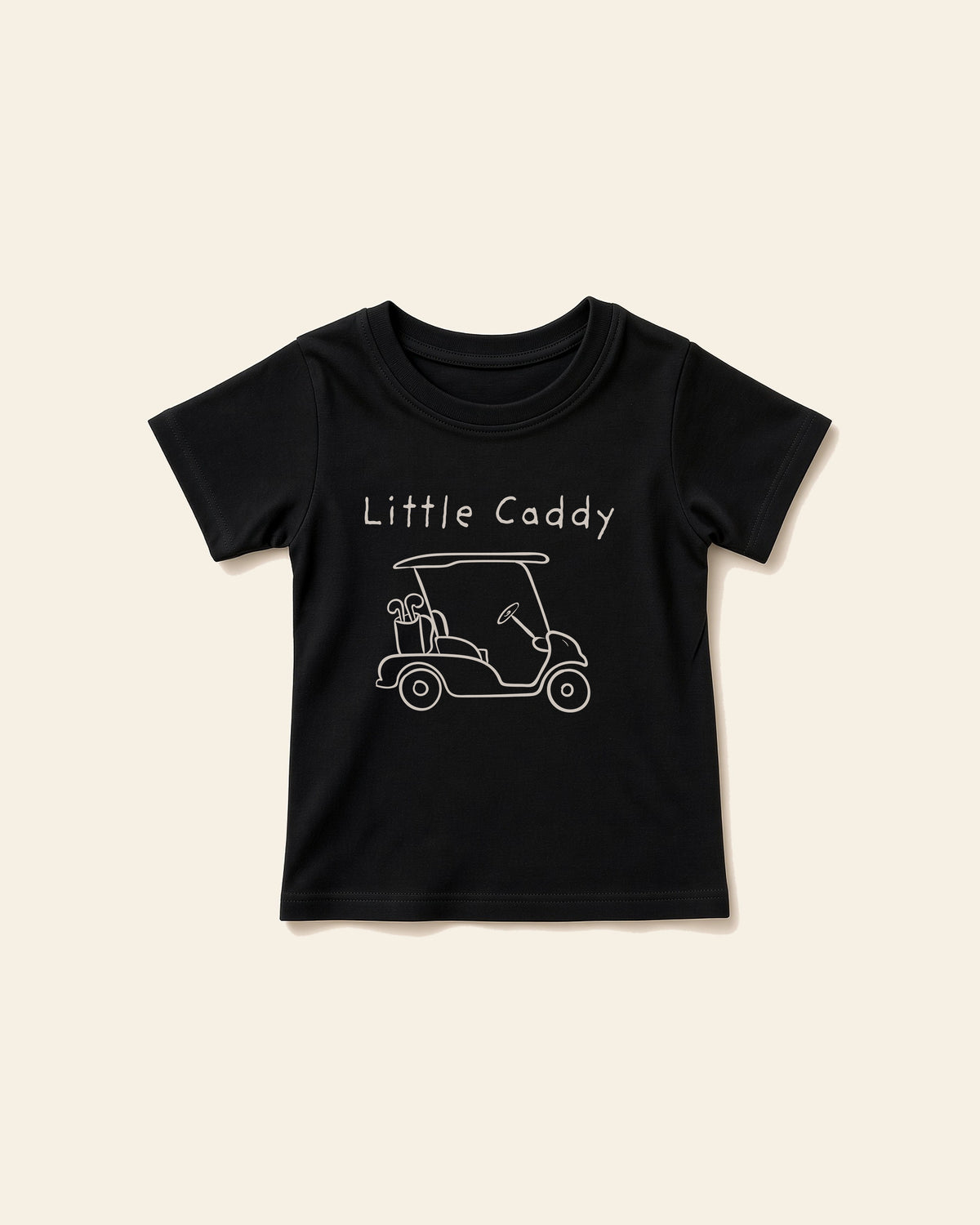 Little Caddy - Baby Organic Cotton Tee, black, front