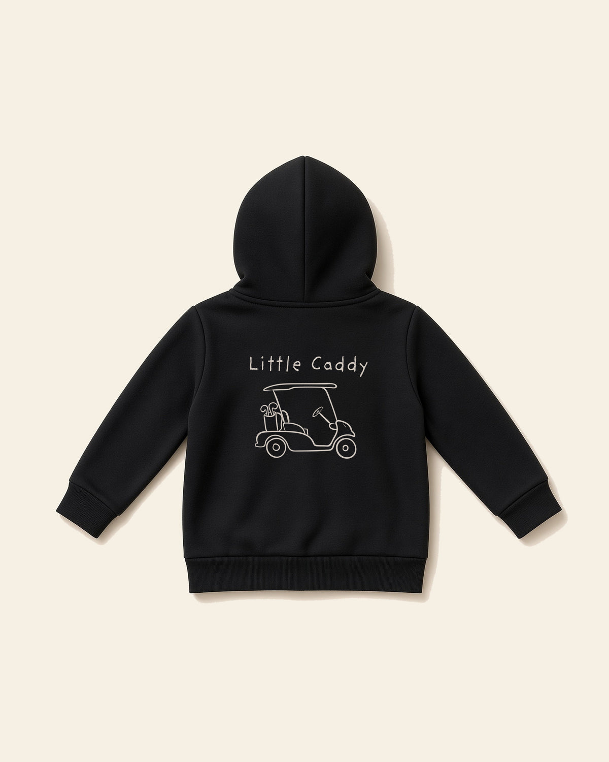 Little Caddy - Baby Fleece Zip Hoodie, black, back