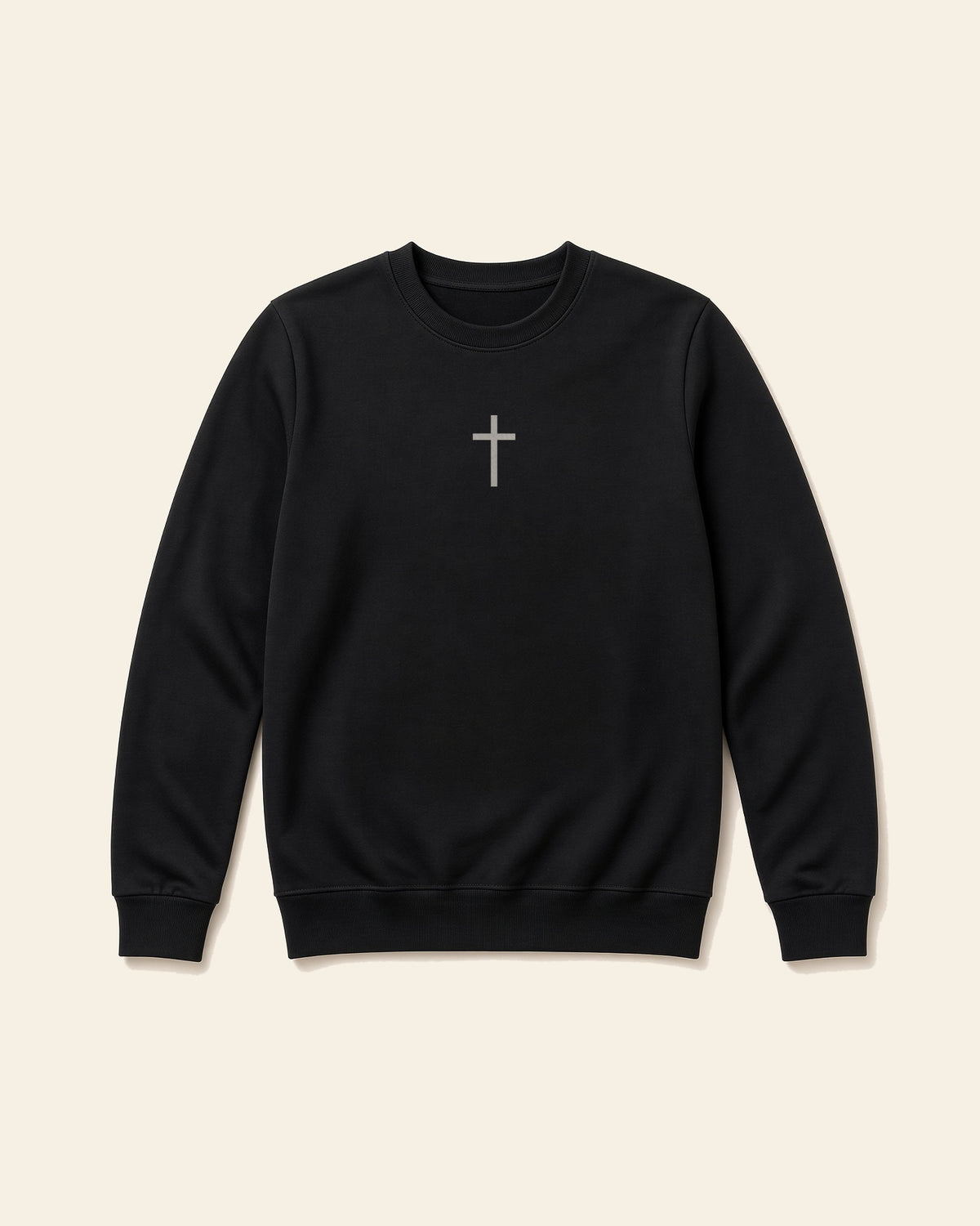 Love Like Jesus - Adult Fleece Crewneck, black, front