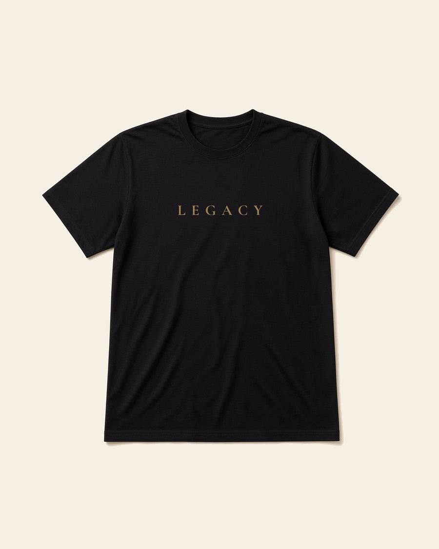 Legacy - Adult Organic Bamboo Tee, black, front