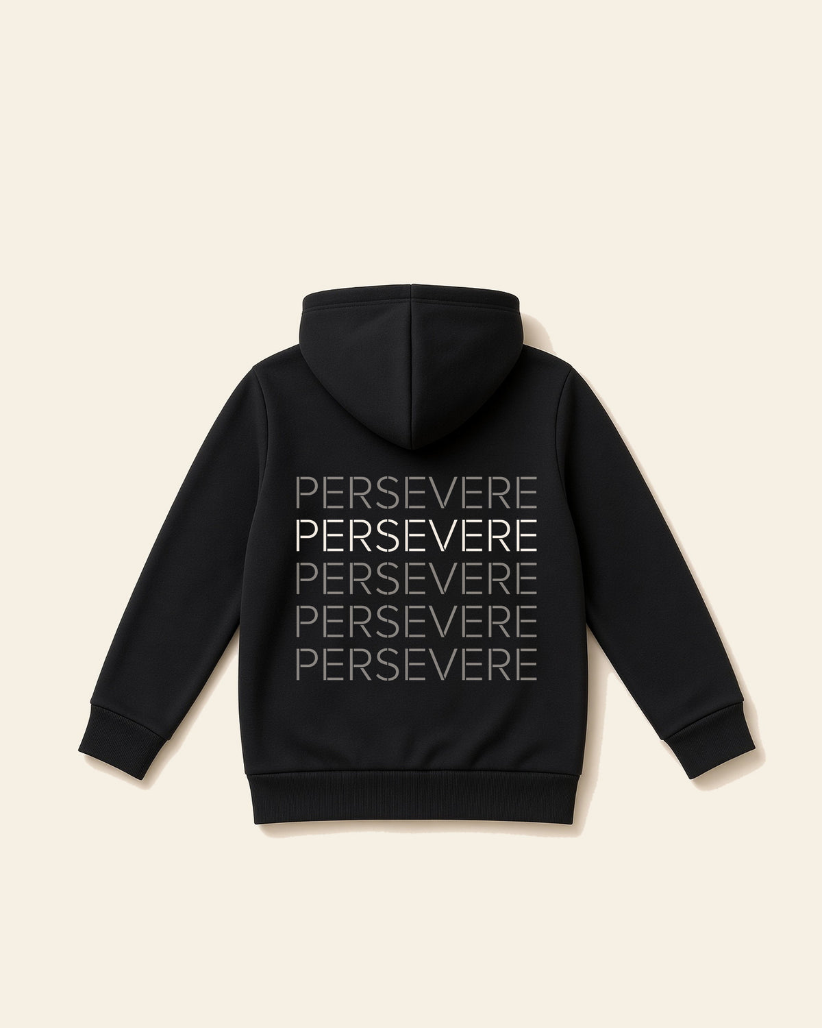 Never Give In - Toddler Fleece Hoodie, black, back
