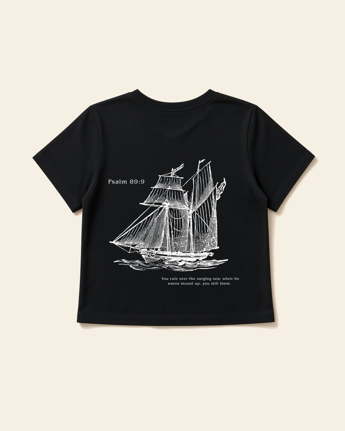 Psalm Boat - Women's Modern Fit Tee, black, back