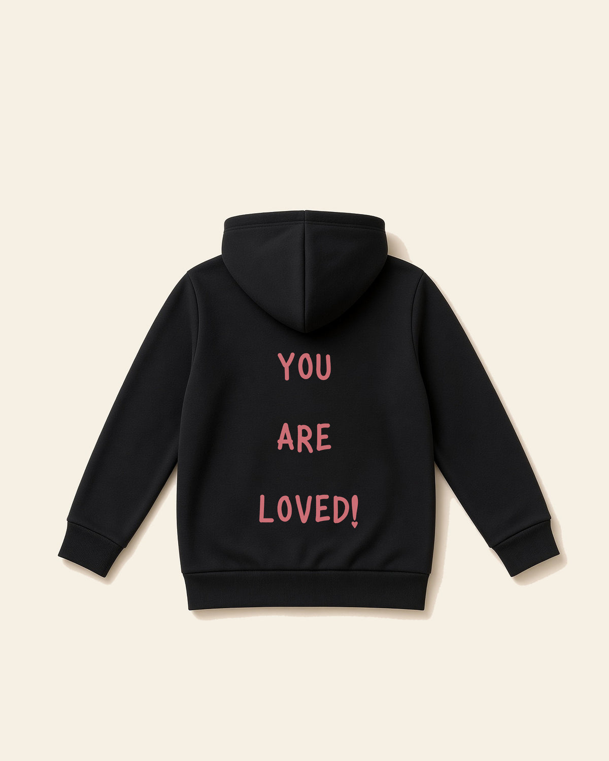 Smile - Toddler Fleece Hoodie, black, back