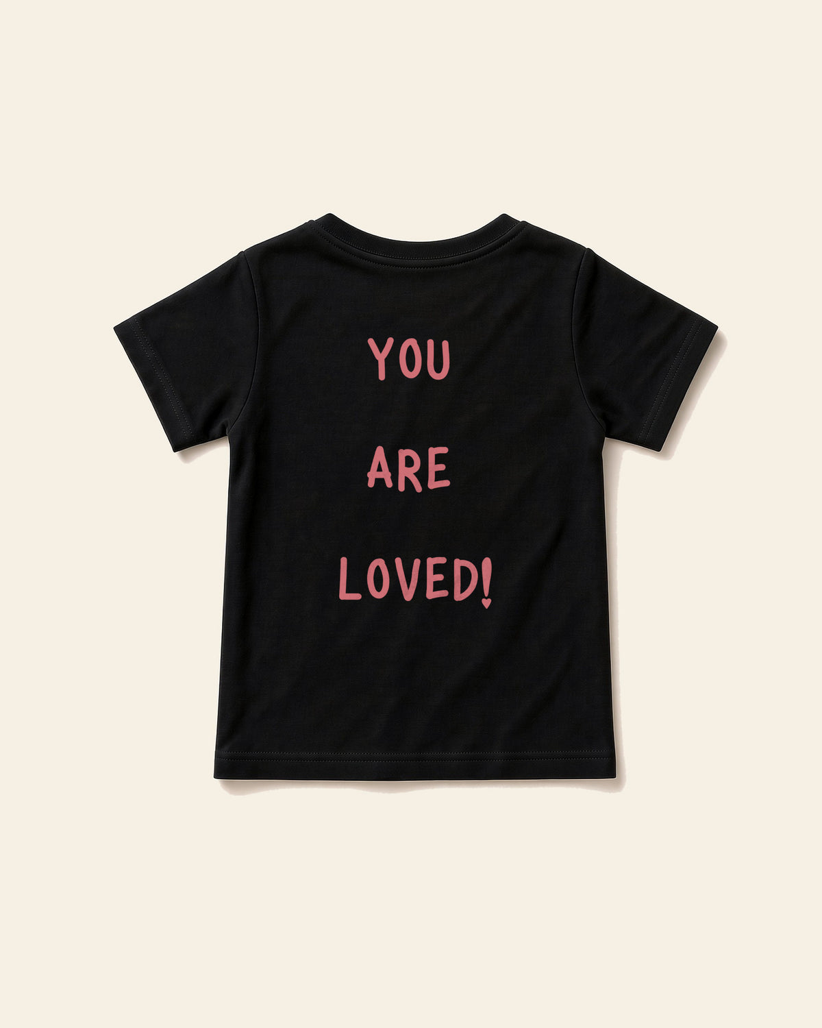Smile - Toddler Organic Cotton Tee, black, back