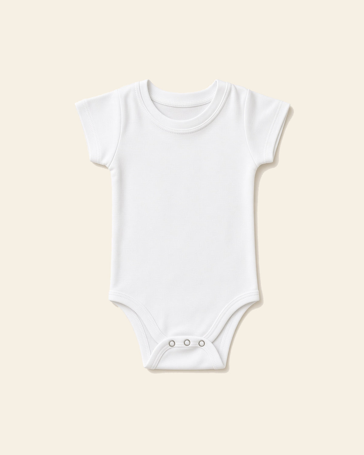 The Rooted - Baby Organic Onesie, white, front