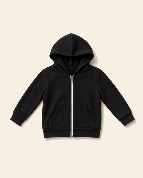 The Dreamer - Baby Fleece Zip Hoodie, black, front