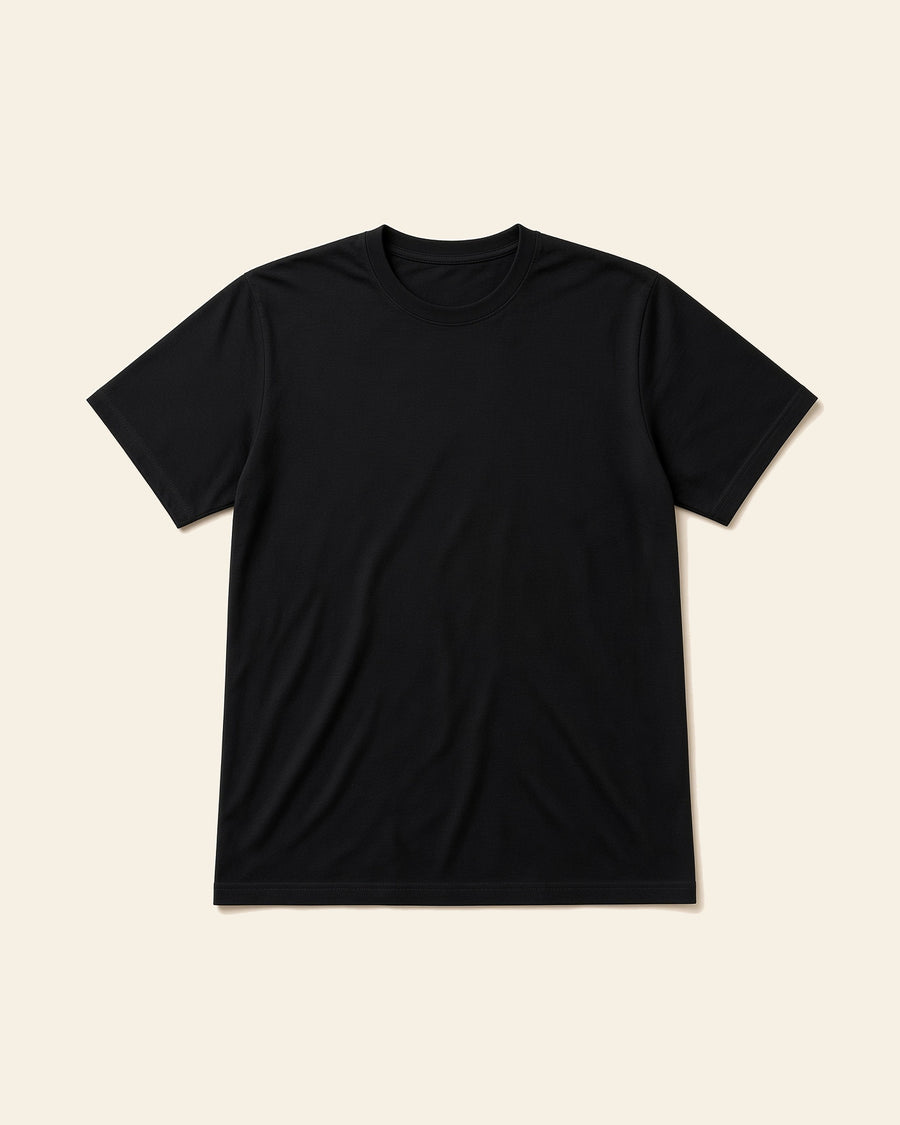 The Grounded - Adult Organic Bamboo Tee, black, front
