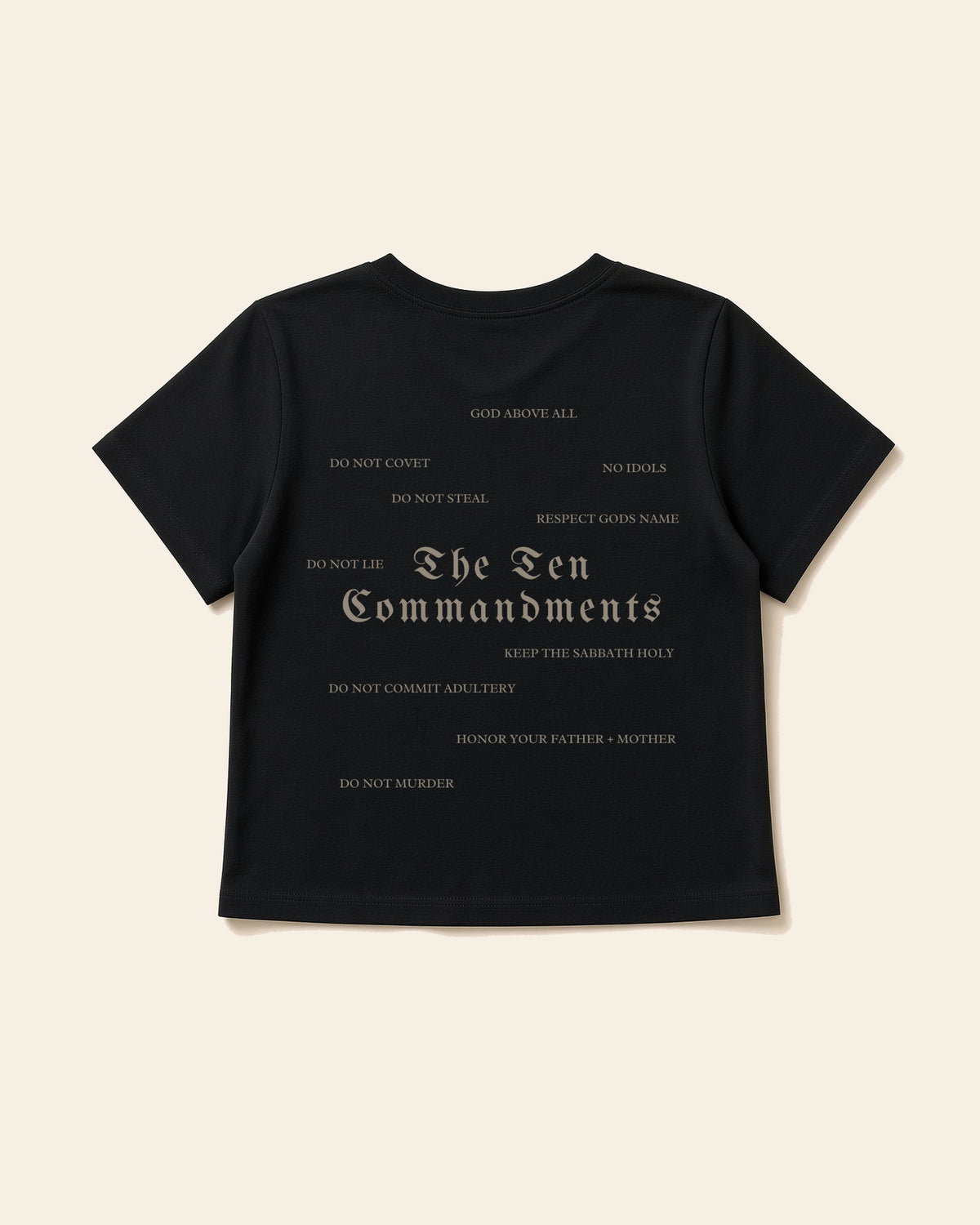 Ten Commandments - Women's Modern Fit Tee, black, back