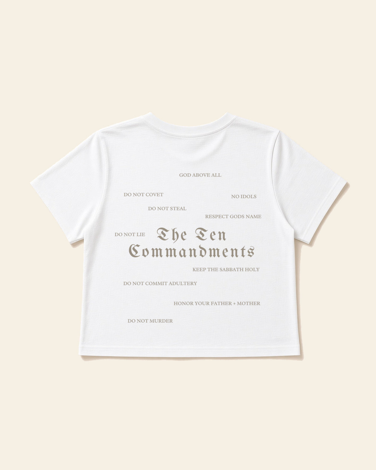 Ten Commandments - Women's Modern Fit Tee, white, back