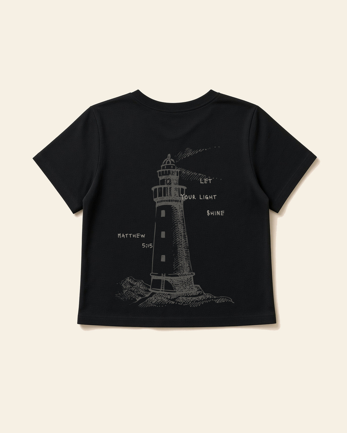 The Lighthouse - Women's Modern Fit Tee, black, back