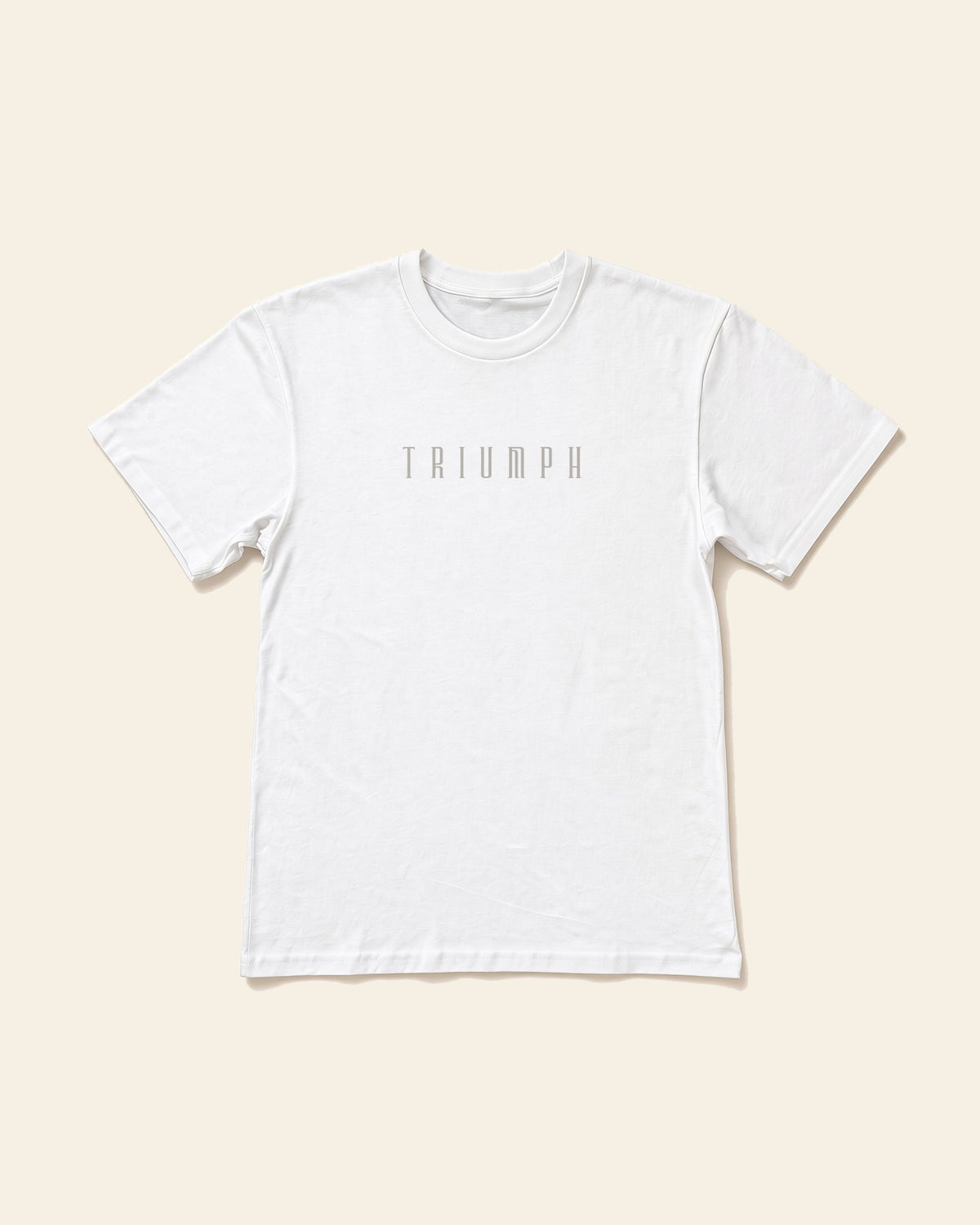 Triumph - Adult Heavyweight Cotton Tee, white, front