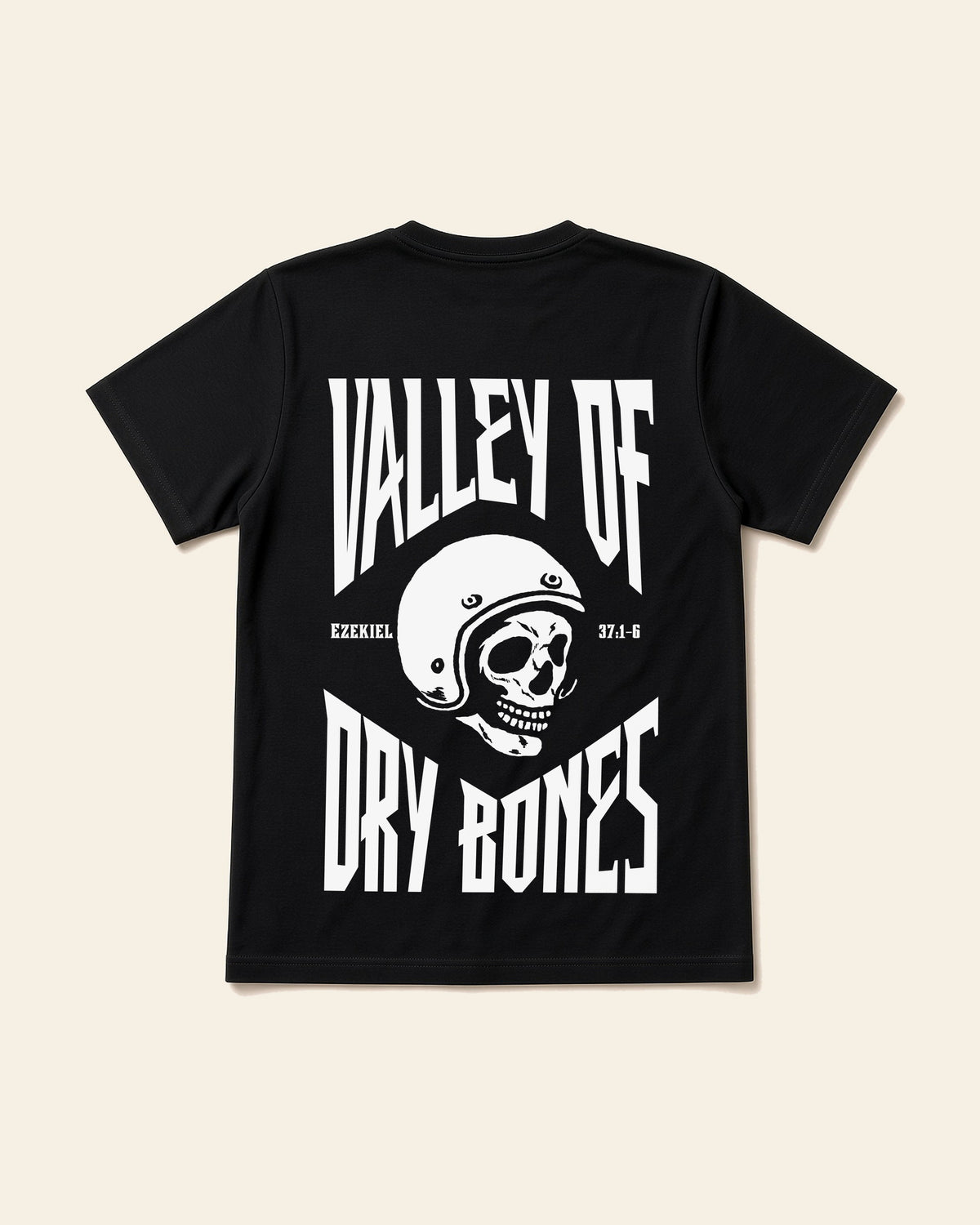 Valley of Dry Bones - Adult Organic Bamboo Tee, black, back