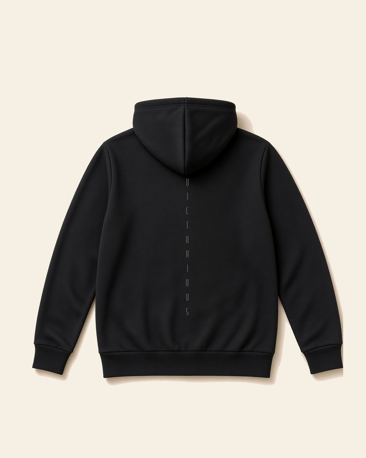 Victorious - Adult Heavyweight Fleece Hoodie, black, back