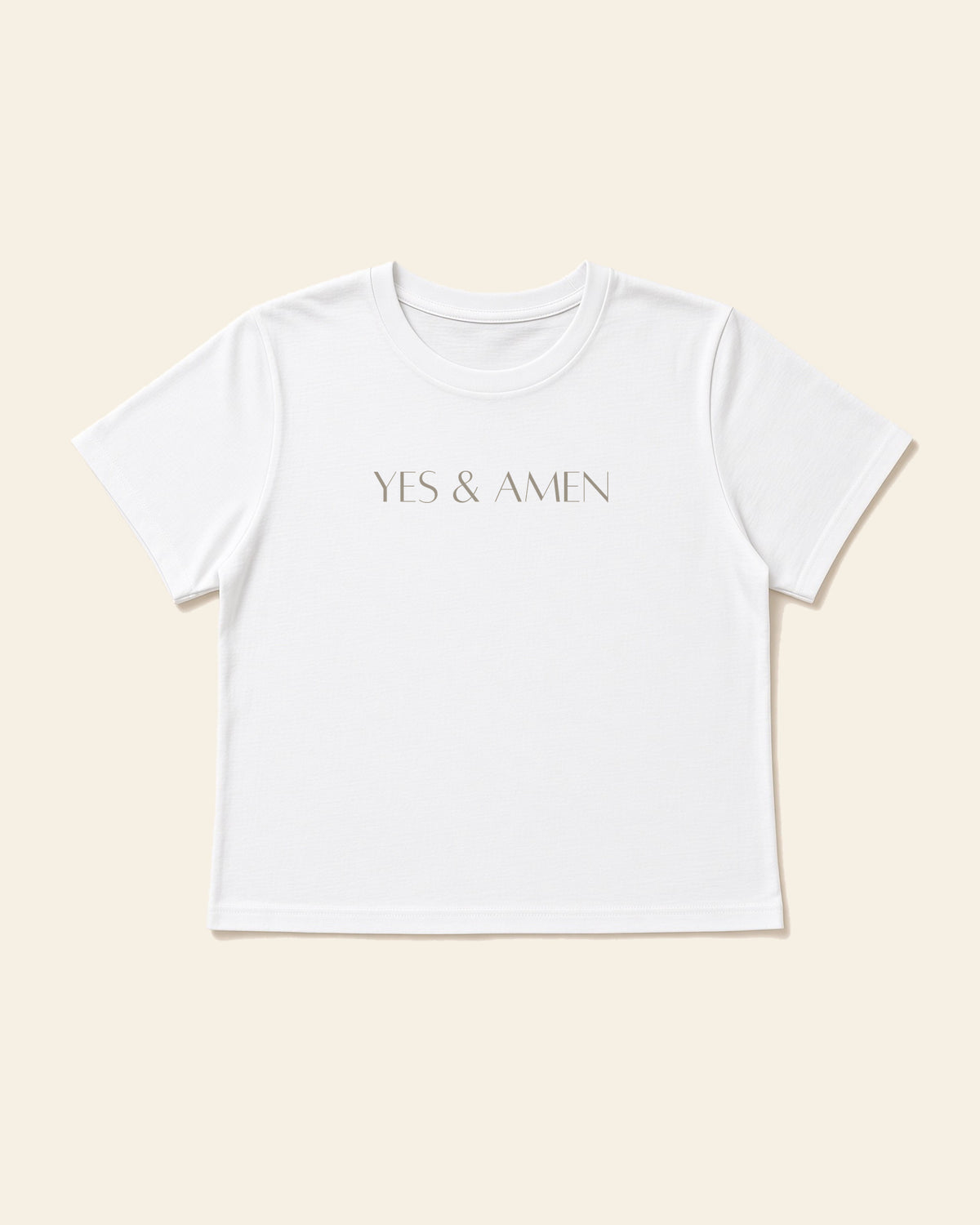 Yes & Amen - Women's Modern Fit Tee, white, front