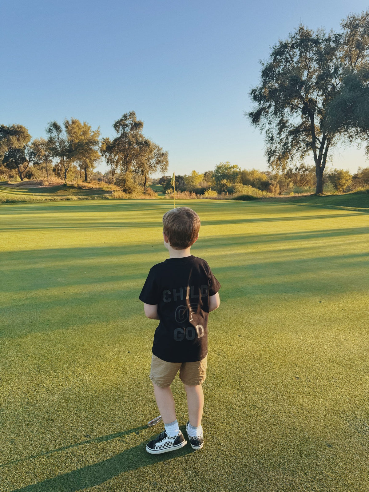 Child of God - Toddler Organic Cotton Tee, black, worn