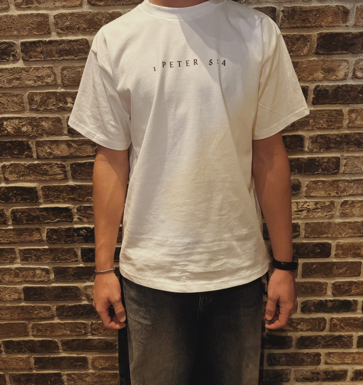 Crown of Glory - Adult Heavyweight Cotton Tee, white, worn