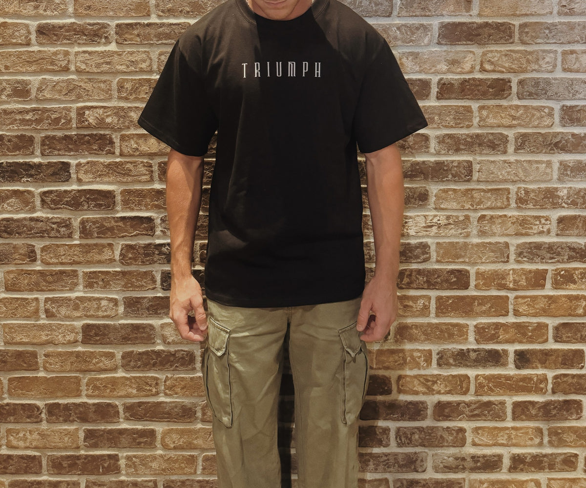 Triumph - Adult Heavyweight Cotton Tee, black, worn
