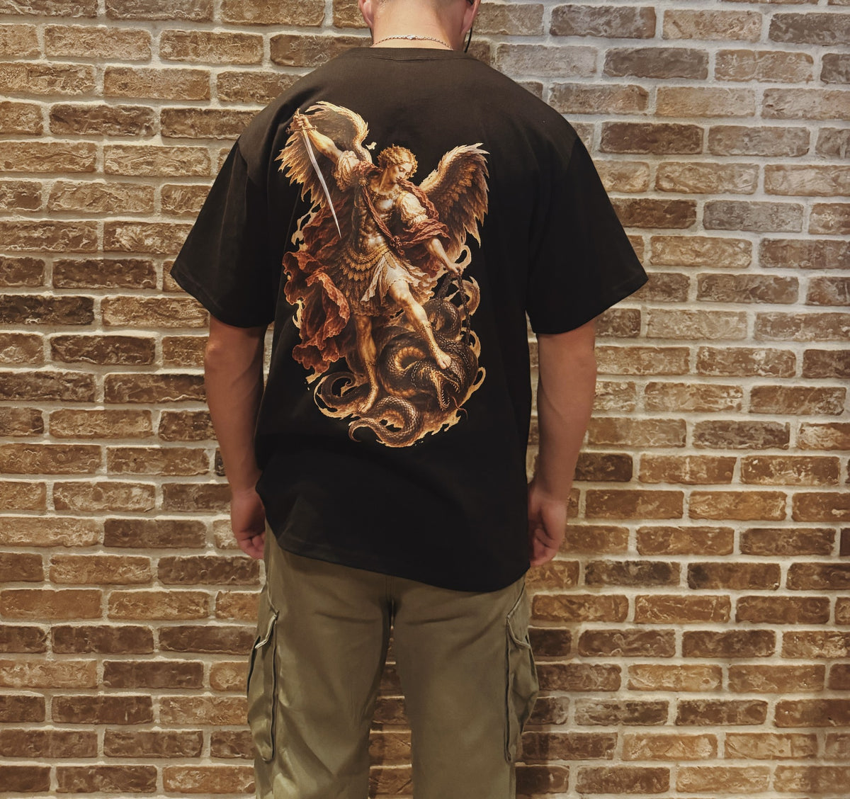Triumph - Adult Heavyweight Cotton Tee, black, worn