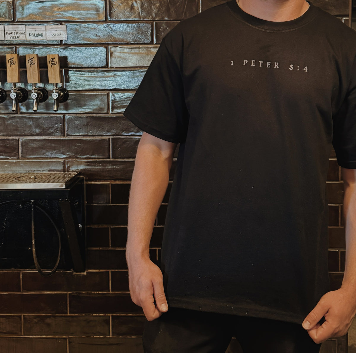 Crown of Glory - Adult Heavyweight Cotton Tee, black, worn