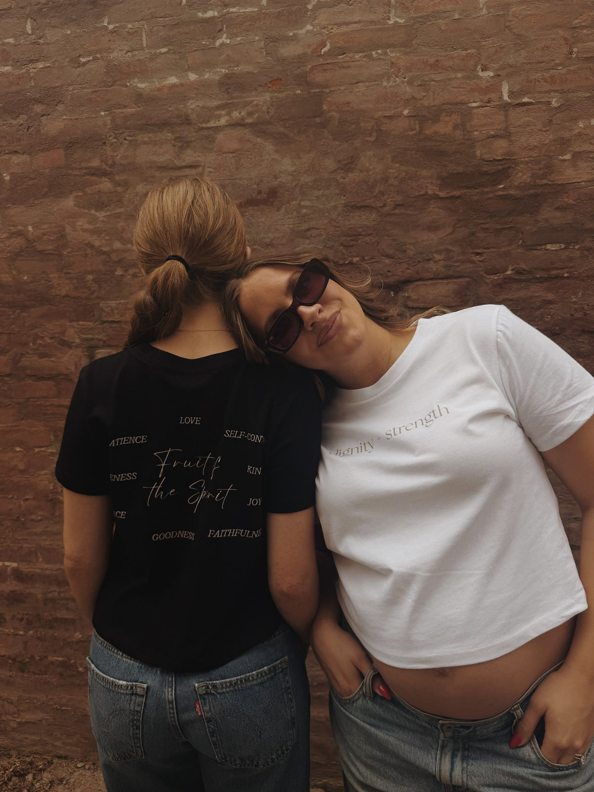 Fruit of the Spirit - Women's Modern Fit Tee, black, worn