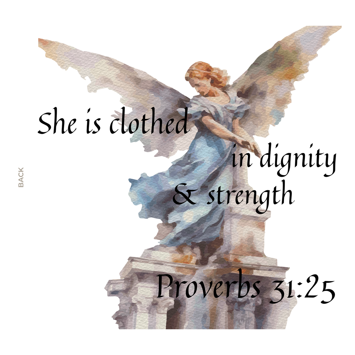 Proverbs Angel Black, the print
