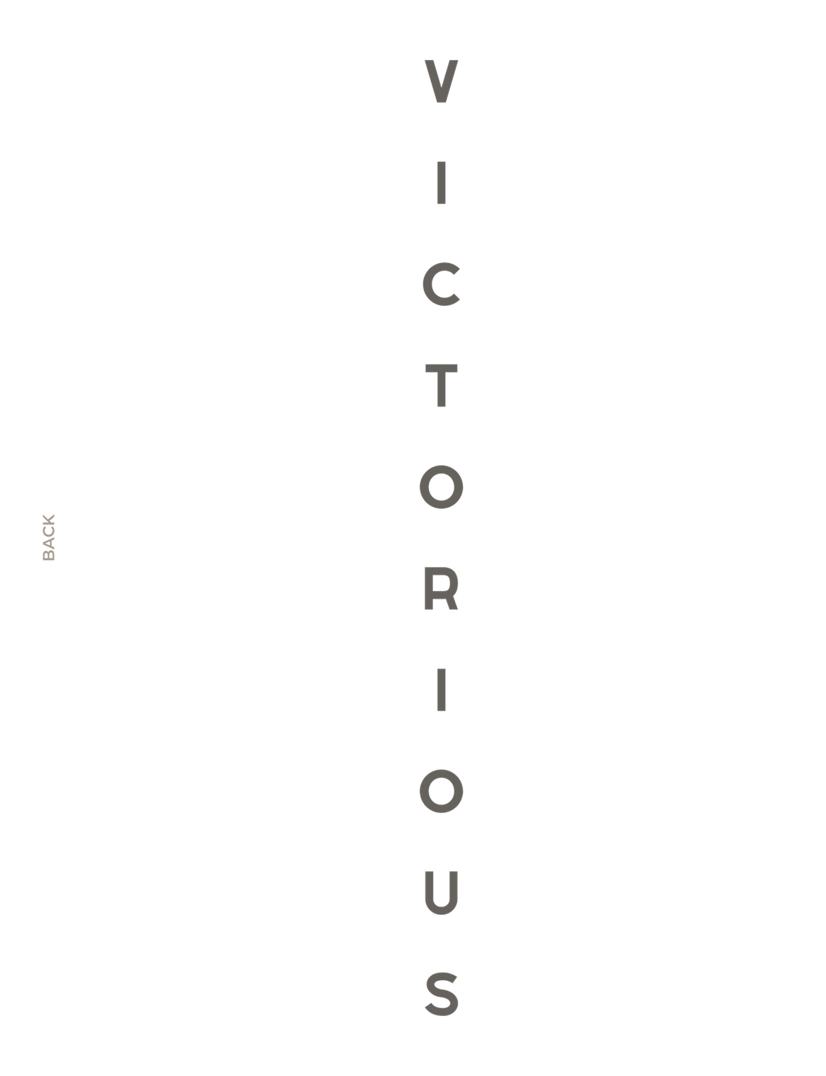 Victorious, the print
